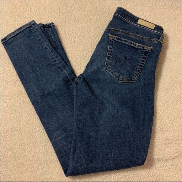 AG The Legging Ankle Super Skinny Ankle Jeans Medium Blue Adriano Goldschmied - Picture 1 of 15